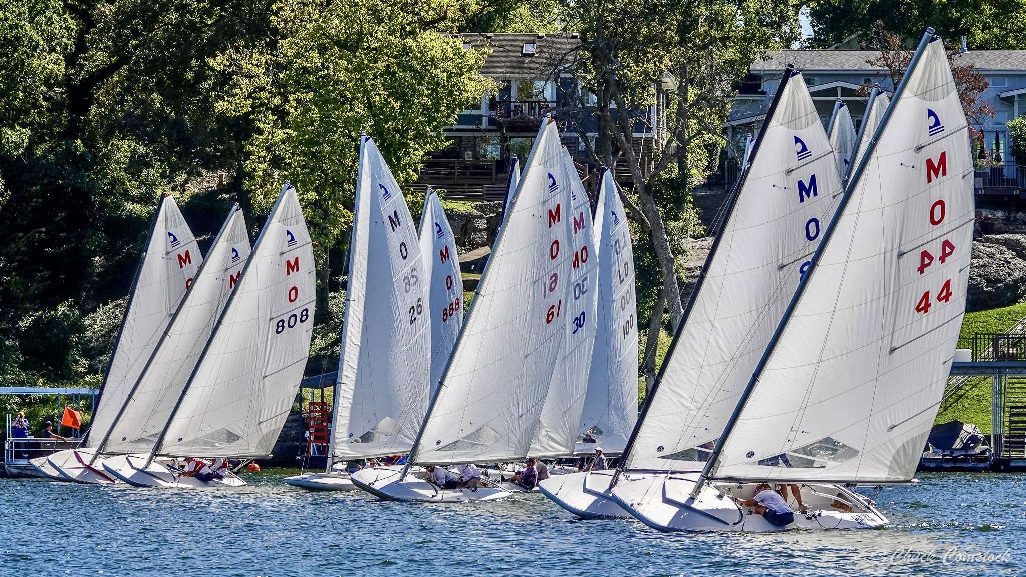 C-Scow race start on Lake Lotawana